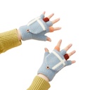 Children's winter phone mittens blue.