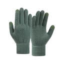 Winter touch gloves for phone 22x11cm unisex green
