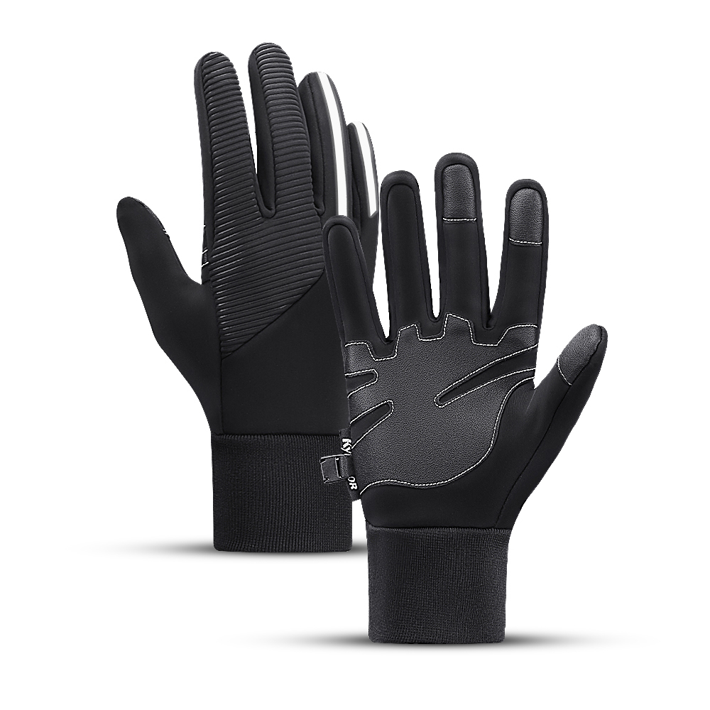 Touch sports gloves for phone insulated anti-slip size M black