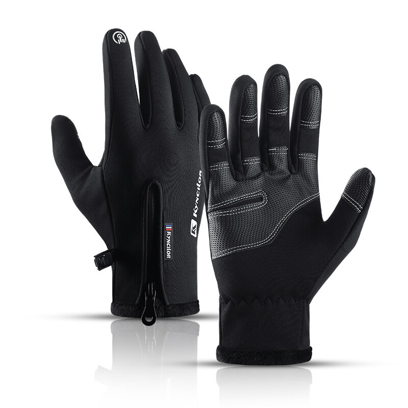 Sports touch gloves for phone winter Outdoor size L black