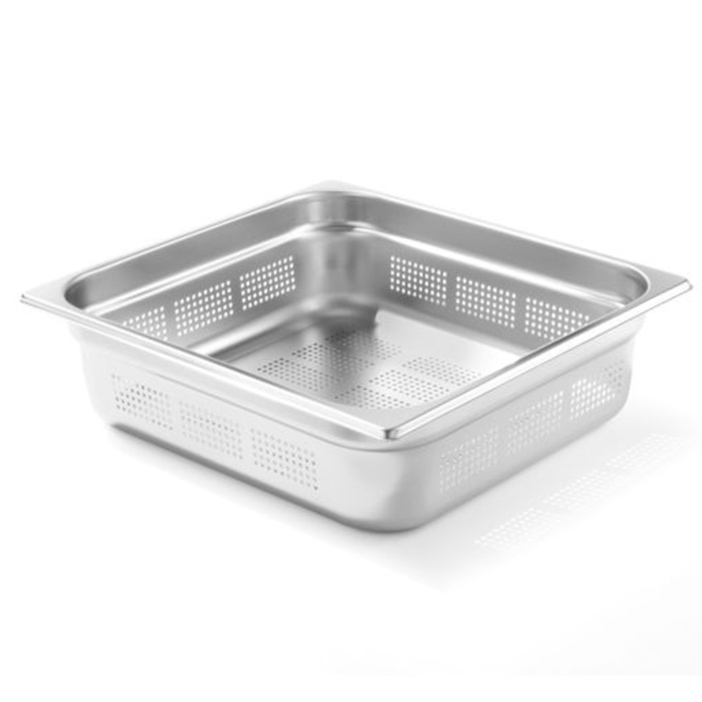 GN 2/3 perforated container height 100 mm - Hendi 802328