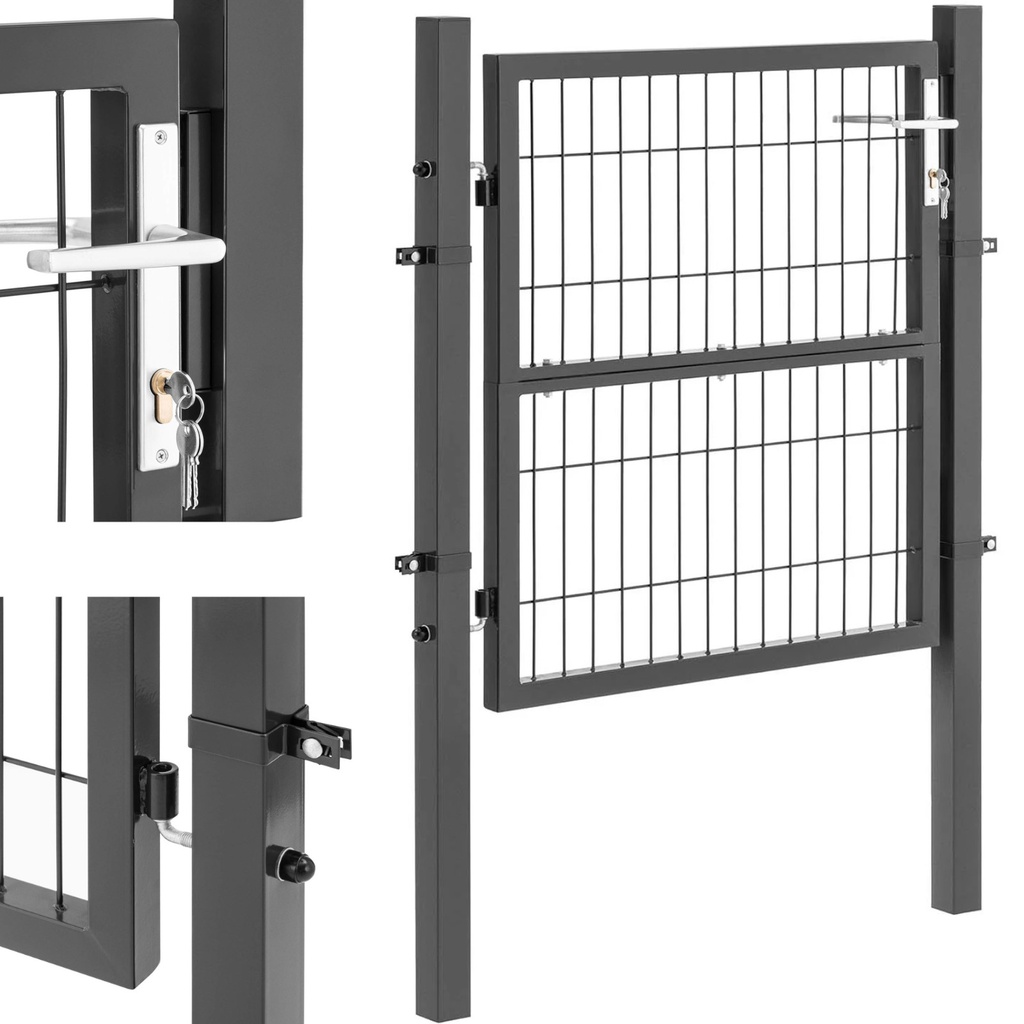 Garden entrance gate in steel 106 x 100 cm
