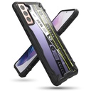 Bruņu futrālis ar rāmi Galaxy S21+ 5G Fusion X Design Biļešu lenta melna