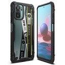 Bruņu futrālis ar rāmi Xiaomi Redmi Note 10 / 10S Fusion X Design Biļešu josla melns