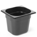 Container of black polycarbonate GN 1/6 height 65 mm - Hendi 862735