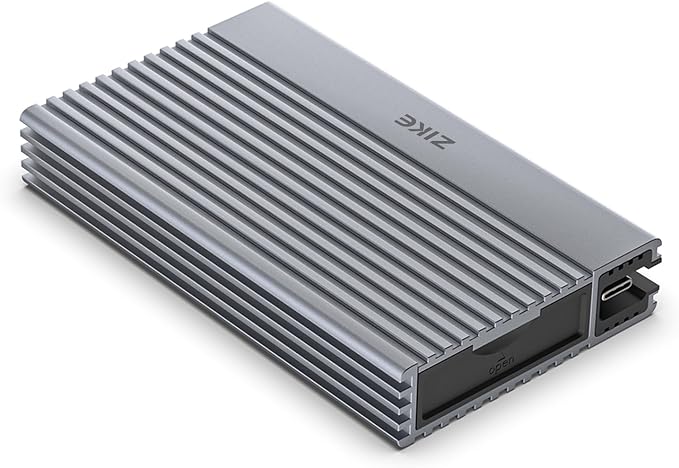 ZIKE 40Gbps M.2 NVMe SSD Enclosure USB4.0 up to 3811MB/s Aluminium Case Z666, Compatible with Thunderbolt4 M.2 M-Key 2280, USB4 USB3.2 Gen2/Gen1 PCI-E Gen 4x4 Tool-Free Installation