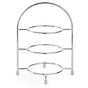 Stikla statīvs 3 šķīvjiem ar diametru 17 cm, tērauds - Hendi 425466