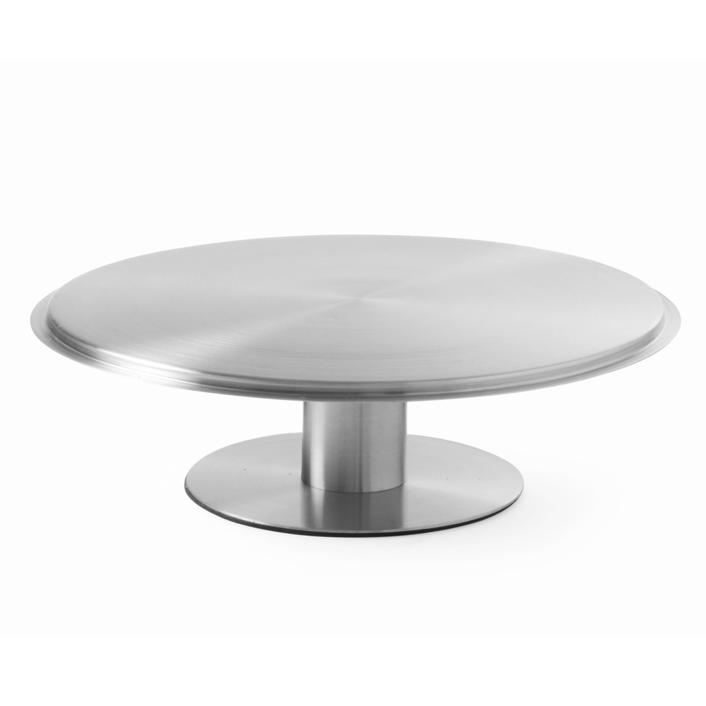 Rotating stainless steel cake platter - Hendi 523827