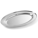 Steel platter for meat and cold cuts oval length 45 cm - Hendi 404508