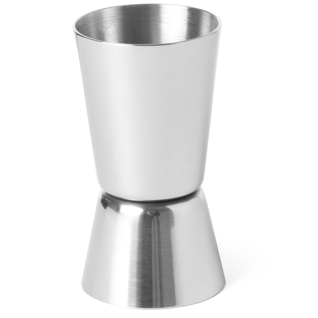Double-sided steel alcohol bartending measuring cup 25 / 35 ml - Hendi 596715