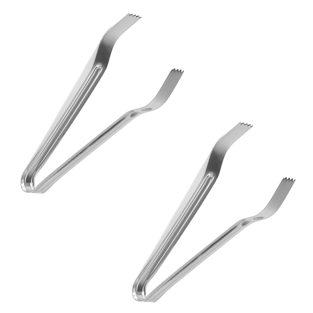 Stainless steel ice tongs 180mm set of 2 pcs - Hendi 523520