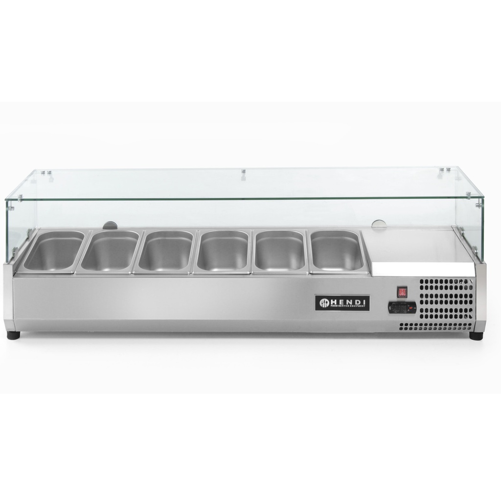 Refrigerated display cabinet 6 x GN 1/3 width 140cm - Hendi 232972