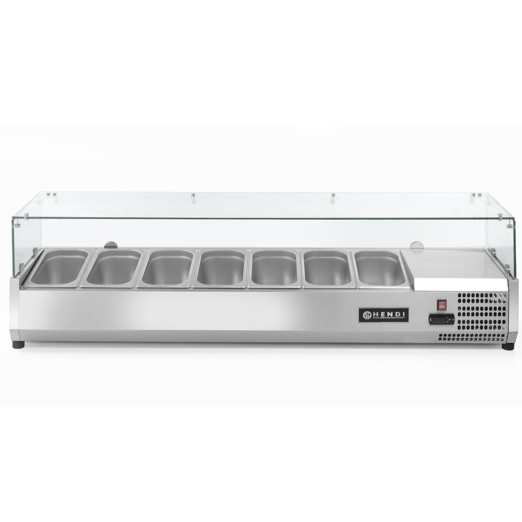 Refrigerated display cabinet 7 x GN 1/3 width 160cm - Hendi 232989