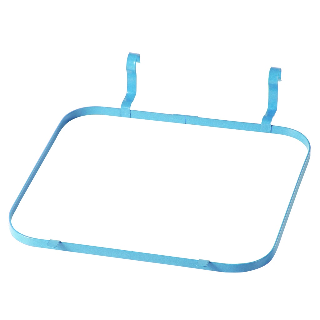 Metal frame for attaching a garbage bag to a 120L pail basket