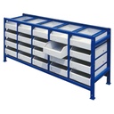 Workshop rack for parts and tools drawer with containers KIT 21 items.