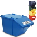 Stacked waste sorting container - blue 45L