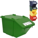 Stacked waste sorting container - green 45L