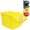 Stacked waste sorting container - yellow 45L