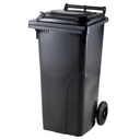 Waste and trash bucket ATESTY Europlast Austria - black 120L