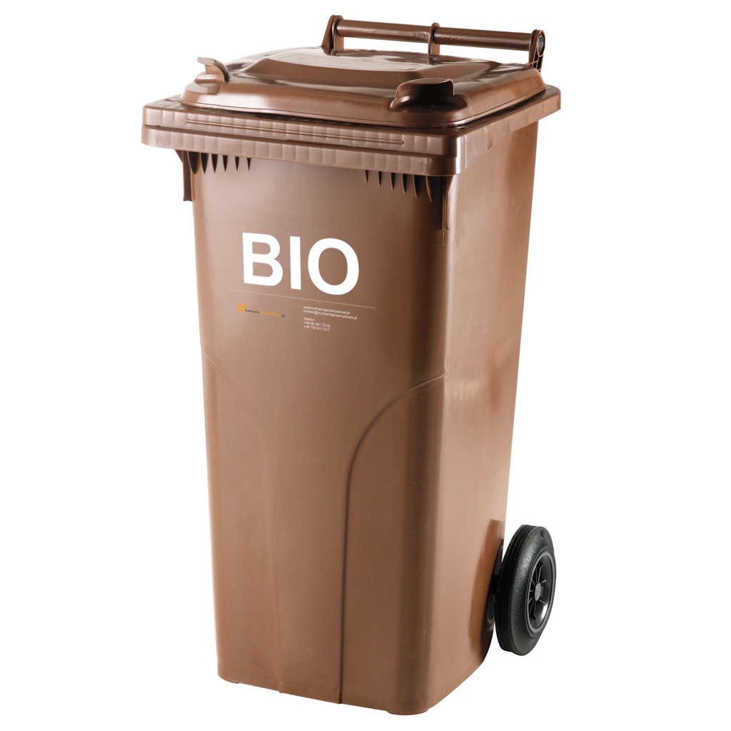 BIO waste and food waste bucket ATESTY Europlast Austria - brown 120L.
