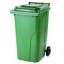 Waste and trash pail container ATESTY Europlast Austria - green 240L