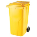 Waste and trash pail container ATESTY Europlast Austria - yellow 240L