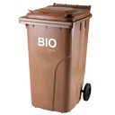 BIO atliekų ir maisto atliekų konteineris ATESTY Europlast Austria - rudas 240L