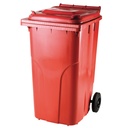 Waste and trash container ATESTY Europlast Austria - red 240L