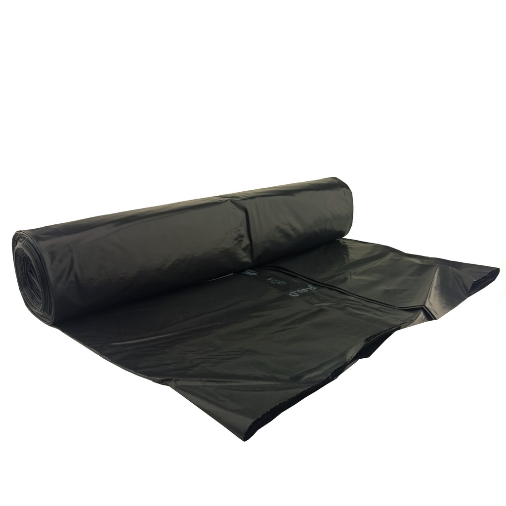 Garbage bags thick 50 micron heavy duty roll of 25pcs. - black 120L