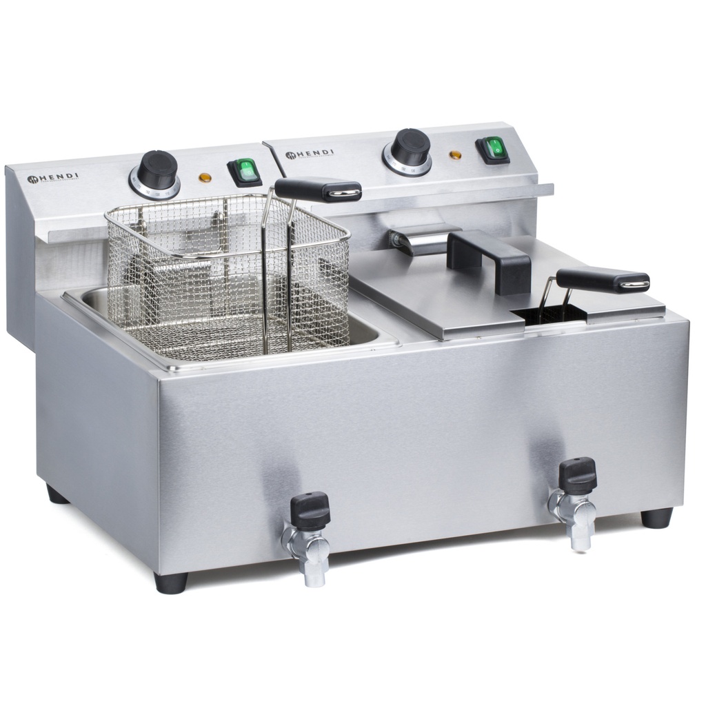 "Masterpro" keptuvė su čiaupu 230V 7kW 2 x 8L - Hendi 209301