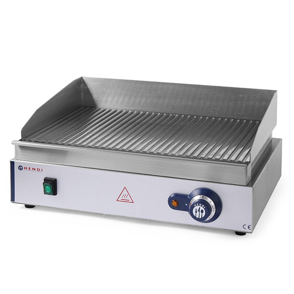 Blue Line nepārtraukta grilēšanas plīts ar rievotām rievām 2400 W - Hendi 203170