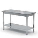 Central kitchen worktop steel table with shelf 180x60cm - Hendi 811559