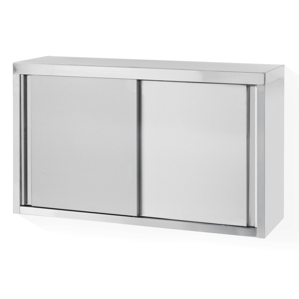 Wall mounted steel cabinet for kitchen with sliding doors 100x60x30cm - Hendi 811207