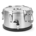 Steel thermos container with tap for food transportation 10L - Hendi 710128