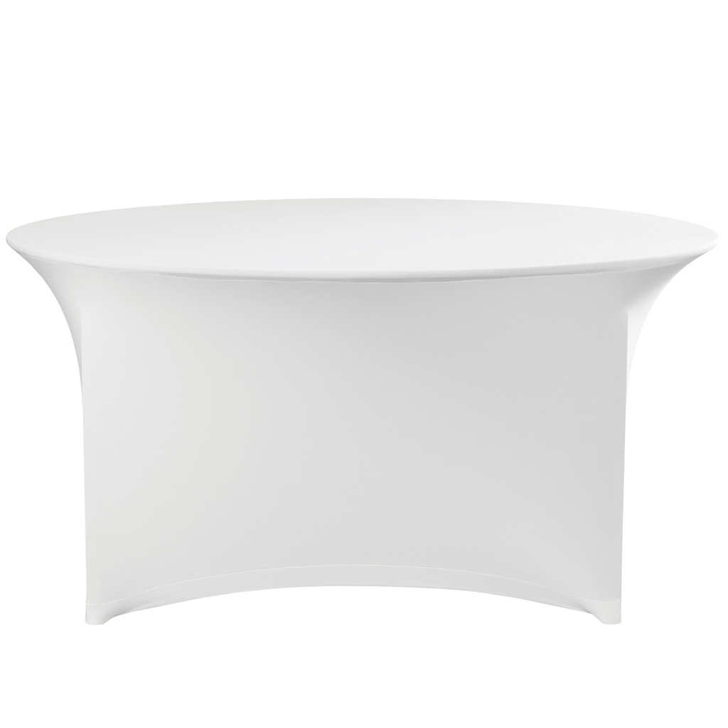 Round tablecloth without ironing diameter 180cm Jersey fabric white - Hendi 814451