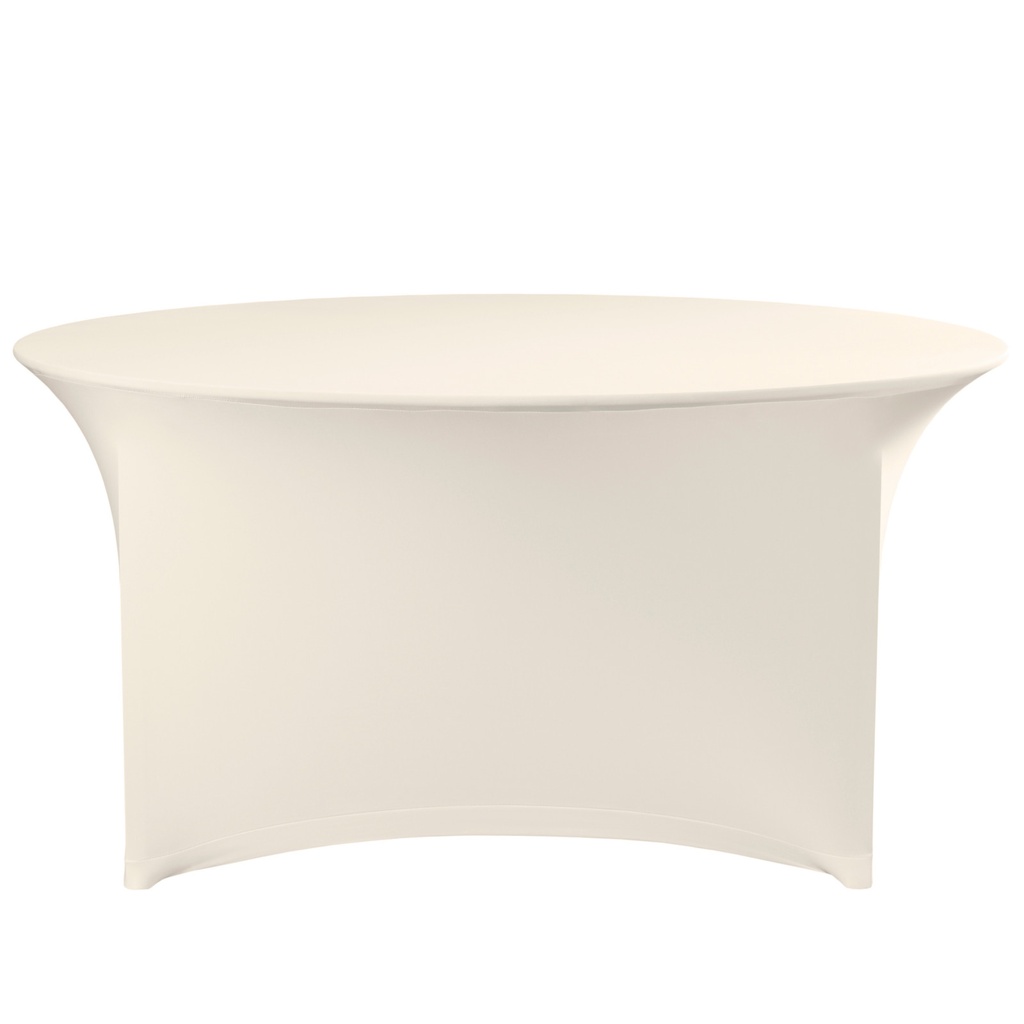 Round tablecloth without ironing 180cm diameter Jersey fabric cream - Hendi 814444