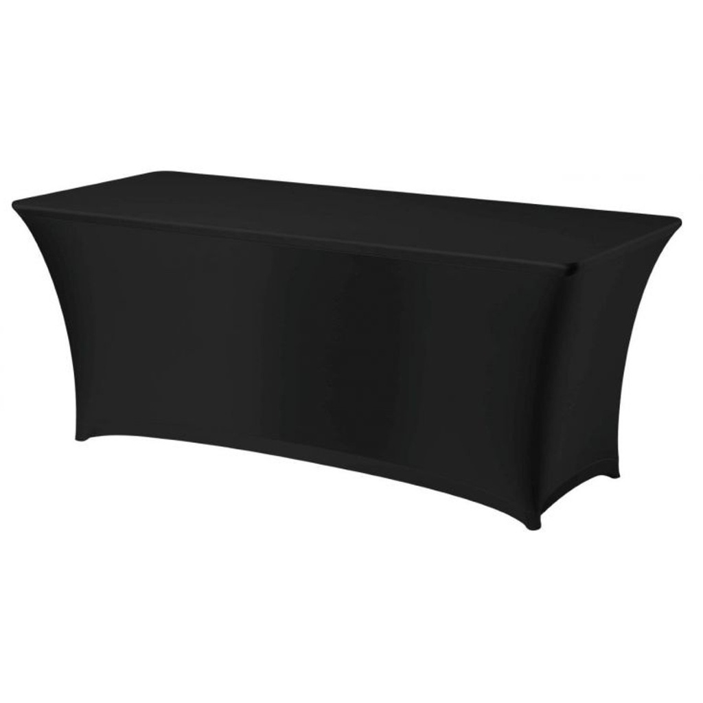 Rectangular tablecloth without ironing 150x760cm Jersey fabric black - Hendi 814406