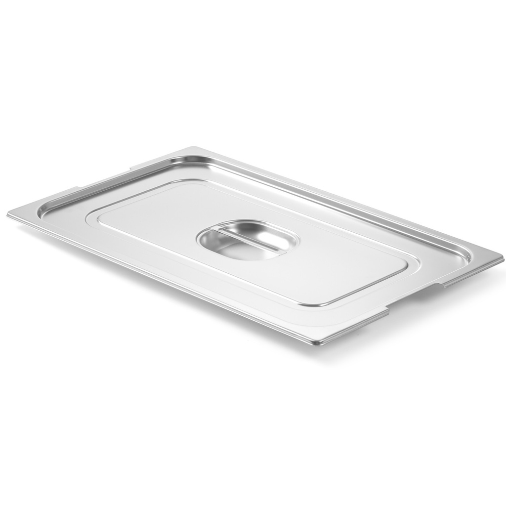 Lid for GN container Profi Line with cutout for GN1/2 handles 265x325mm stainless steel - Hendi 804223