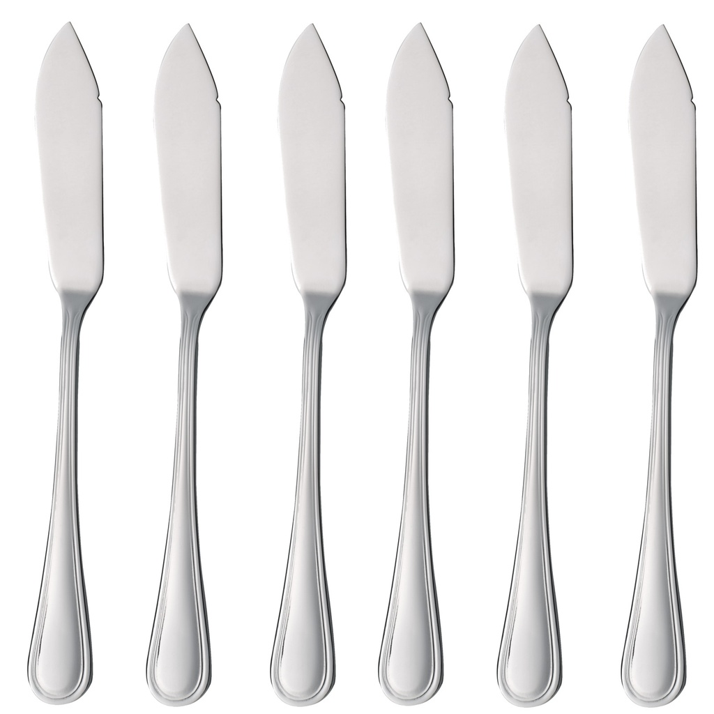 Fish knife cutlery "REGGAE" set of 6pcs. - Hendi 767115