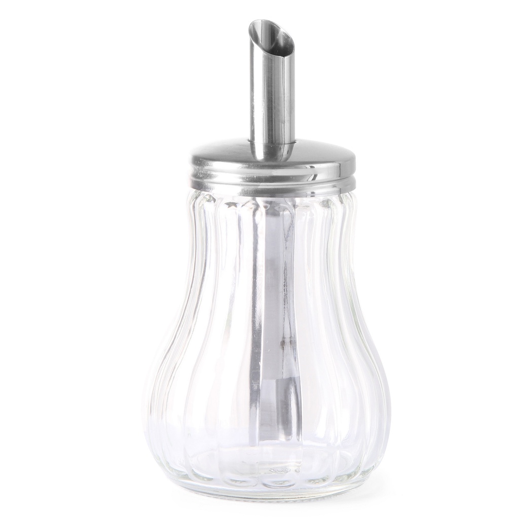 Glass sugar bowl with sugar dispenser 80mm dia 200ml - Hendi 452400