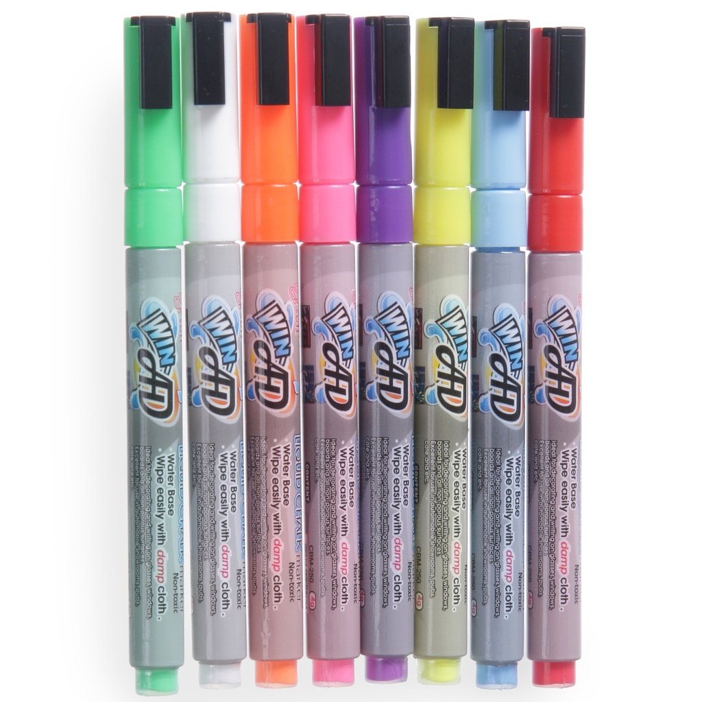 Markers for blackboard 3mm tip set of 8pcs. - Hendi 664278