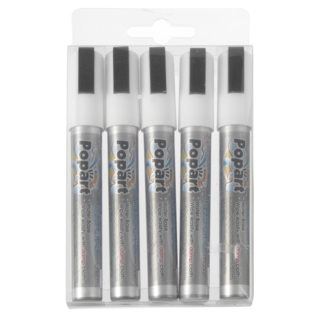 Whiteboard markers tip 2-6mm white set of 5pcs. - Hendi 664209