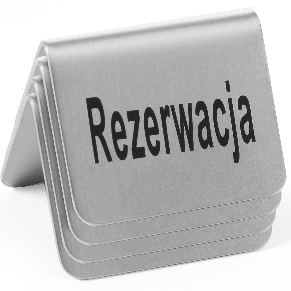 Rezervēšanas zīme hromēta tērauda komplekts 4 gab. - Hendi 663714