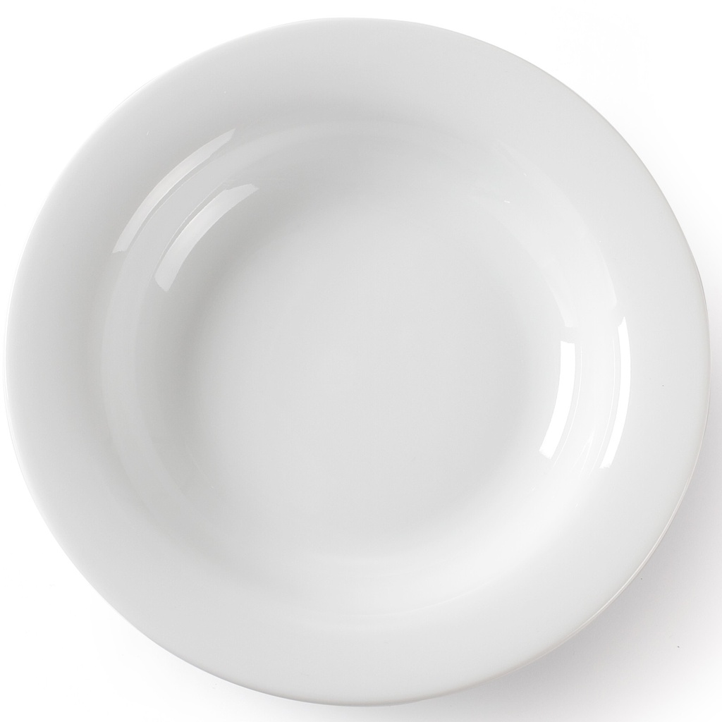 Deep soup plate OPTIMA white porcelain 220mm dia set of 12pcs. - Hendi 770863