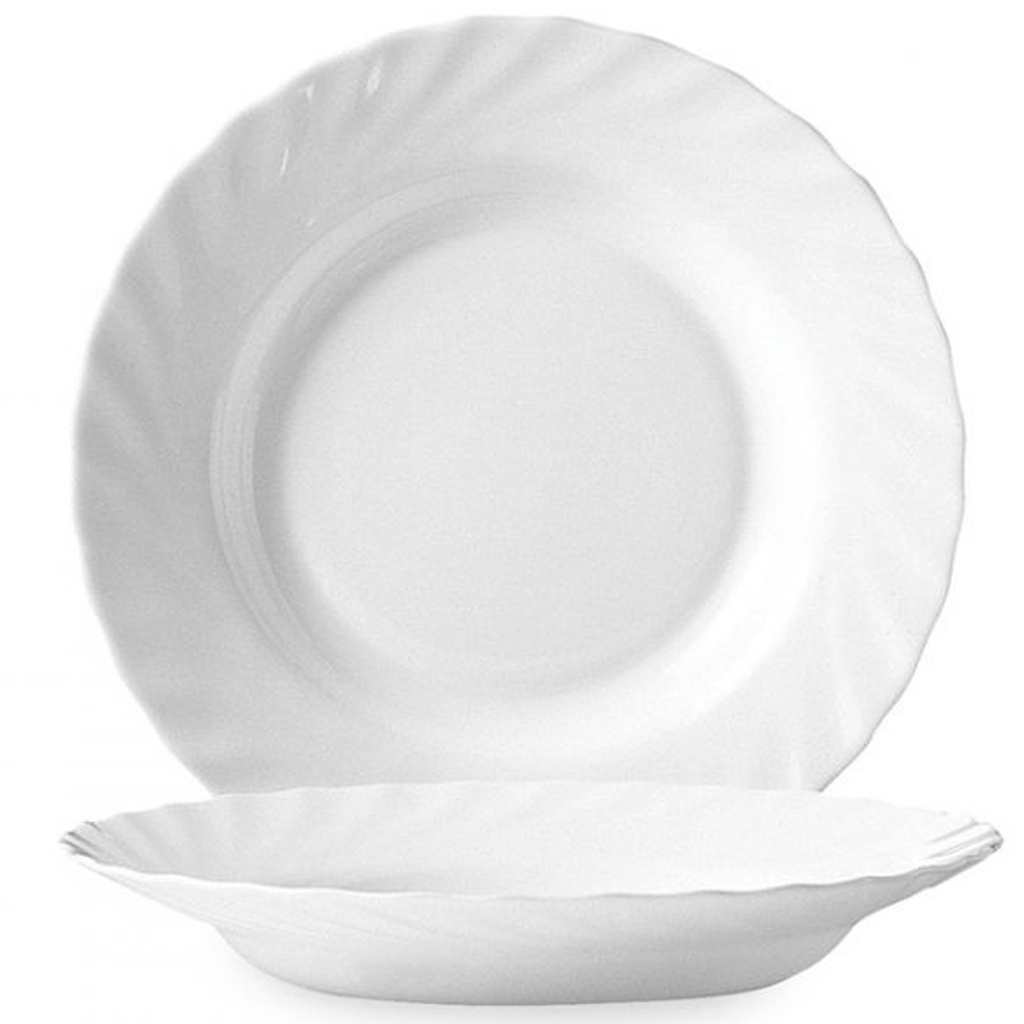 Arcoroc TRIANON deep soup plate size 225mm set of 6pcs. - Arcoroc D6889