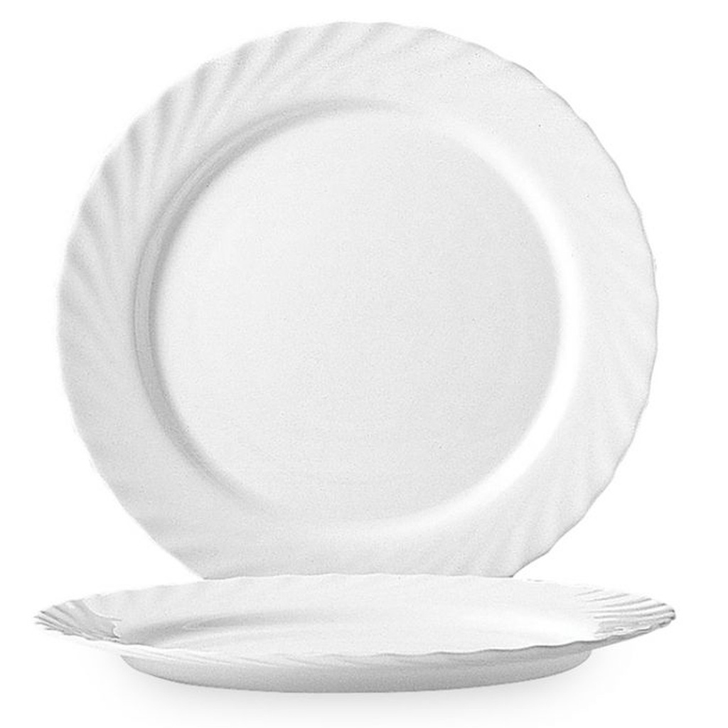 Arcoroc TRIANON shallow plate 273mm dia set of 6pcs. - Arcoroc N8244