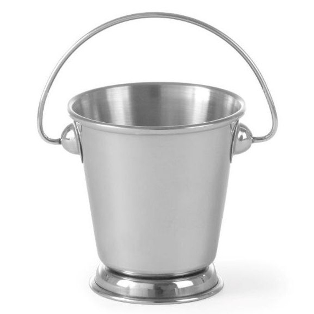 Miniature stainless steel snack bucket with handle, diameter 87mm - Hendi 426364
