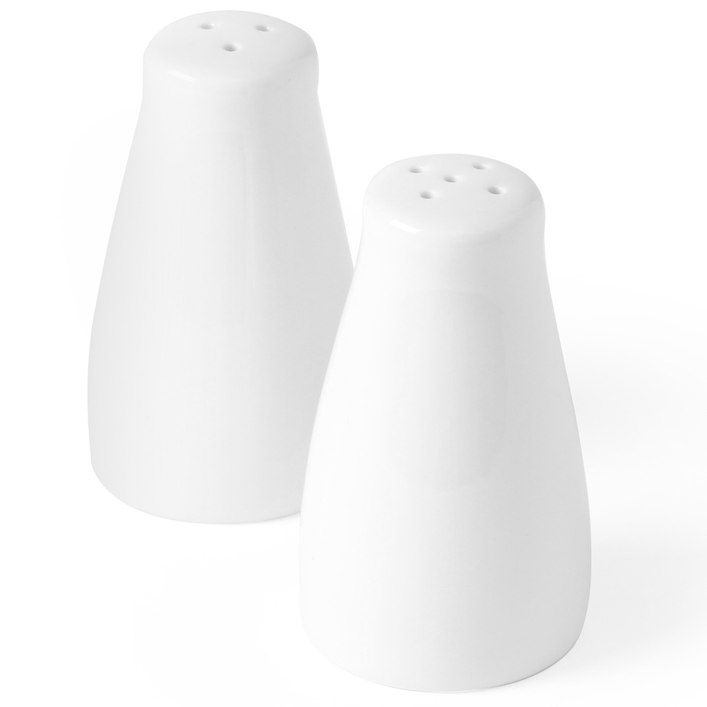 Spice set salt and pepper shaker white porcelain - Hendi 786413