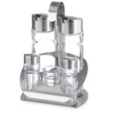 Stainless steel seasoning set salt pepper oil wine vinegar toothpicks - Hendi 465363