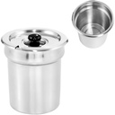 Steel pot insert with lid for bemar soup warmer 3.8L